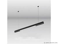 8 x led lineaire hanglamp – 35w – 120cm – ip20 – zwart – inclusief montageset - afbeelding 2 van  5