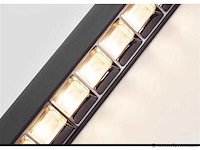 8 x led lineaire hanglamp – 35w – 120cm – ip20 – zwart – inclusief montageset - afbeelding 3 van  6