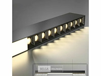 8 x led lineaire hanglamp – 35w – 120cm – ip20 – zwart – inclusief montageset - afbeelding 6 van  6