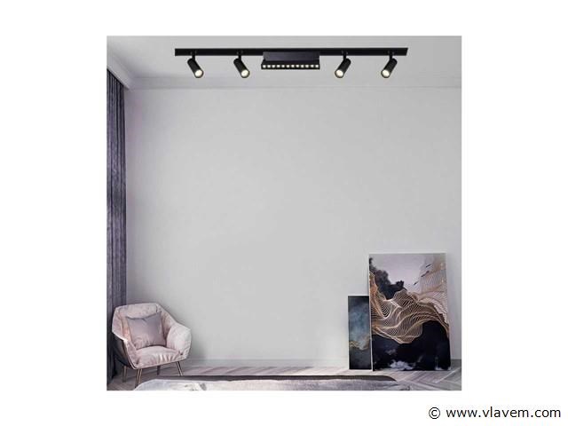 8 x led lineaire spot voor magnetische rail – 48v – 12w – 4000k neutraal wit – alfa - afbeelding 4 van  5