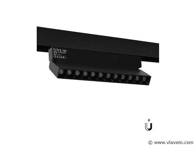 8 x led lineaire spot voor magnetische rail – 48v – 12w – 4000k neutraal wit – alfa - afbeelding 1 van  5