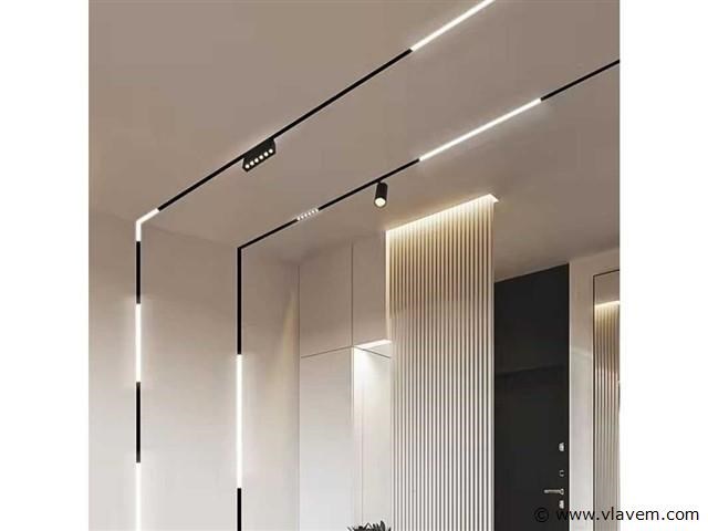 8 x led lineaire spot voor magnetische rail – 48v – 18w – 4000k neutraal wit – alfa - afbeelding 4 van  5