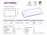 8 x led paneel 24w – 3000k warm wit - 595x295mm – ip20 – zodiac-24 - afbeelding 4 van  5