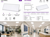 8 x led paneel 24w – 4200k neutraal wit - 595x295mm – ip20 – zodiac-24 - afbeelding 5 van  5