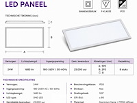 8 x led paneel 24w – 6400k koud wit - 595x295mm – ip20 – zodiac-24 - afbeelding 5 van  6