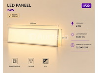8 x led paneel 36w – 3000k warm wit - 1195x295mm – ip20 – zodiac-36 - afbeelding 1 van  5