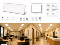 8 x led paneel 36w – 3000k warm wit - 1195x295mm – ip20 – zodiac-36 - afbeelding 5 van  5