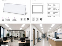 8 x led paneel 36w – 4200k neutraal wit - 1195x295mm – ip20 – zodiac-36 - afbeelding 5 van  5