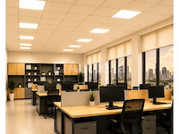 8 x led paneel 45w – 3000k warm wit - 595x595mm – ip20 – galaksi - afbeelding 4 van  5