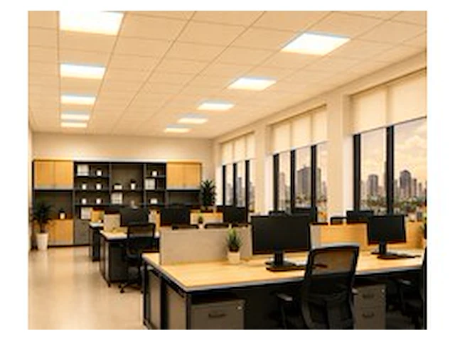 8 x led paneel 45w – 3000k warm wit - 595x595mm – ip20 – galaksi - afbeelding 1 van  6