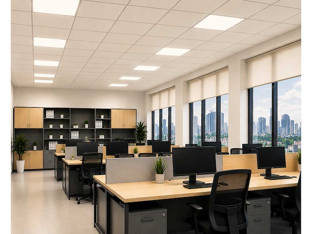 8 x led paneel 45w – 4200k neutraal wit - 595x595mm – ip20 – galaksi - afbeelding 1 van  4