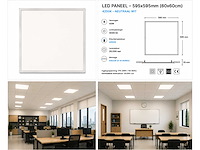 8 x led paneel 45w – 4200k neutraal wit - 595x595mm – ip20 – galaksi - afbeelding 4 van  4