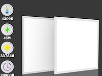 8 x led-paneel 45w – 60 × 60 cm – 4200k neutraal wit - afbeelding 3 van  4