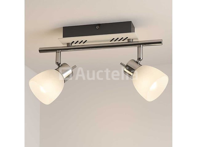 8 x led plafondlamp – 2 spots – 2 x 4w – 4000k neutraal wit – zilver – hl7192l - afbeelding 1 van  4