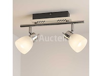 8 x led plafondlamp – 2 spots – 2 x 4w – 4000k neutraal wit – zilver – hl7192l - afbeelding 1 van  4