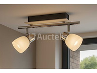 8 x led plafondlamp – 2 spots – 2 x 4w – 4000k neutraal wit – zilver – hl7192l - afbeelding 3 van  4