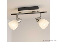 8 x led plafondlamp – 2 spots – 2 x 4w – 4000k neutraal wit – zilver – hl7192l - afbeelding 2 van  4