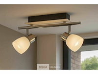 8 x led plafondlamp – 2 spots – 2 x 4w – 4000k neutraal wit – zilver – hl7192l - afbeelding 2 van  5