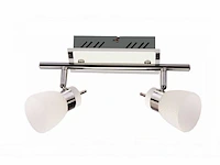8 x led plafondlamp – 2 spots – 2 x 4w – 4000k neutraal wit – zilver – hl7192l - afbeelding 3 van  4