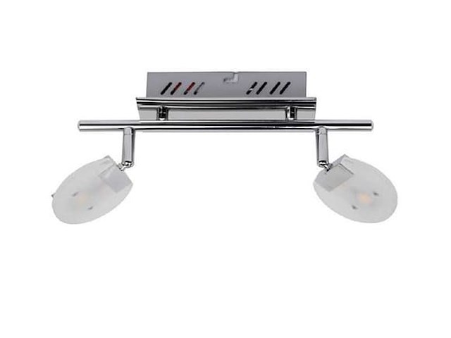 8 x led plafondlamp – 2 spots – 2 x 5w – 4000k neutraal wit – zilver – hl7162l - afbeelding 1 van  4