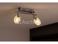 8 x led plafondlamp – 2 spots – 2 x 5w – 4000k neutraal wit – zilver – hl7162l - afbeelding 2 van  4