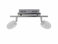 8 x led plafondlamp – 2 spots – 2 x 5w – 4000k neutraal wit – zilver – hl7162l - afbeelding 4 van  4
