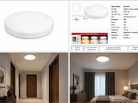 8 x led plafondlamp 32w – 3cct verstelbaar - wit – ip20 – hazel-32 3cct - afbeelding 5 van  5