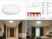 8 x led plafondlamp 32w – 3cct verstelbaar - wit – ip20 – hazel-32 3cct - afbeelding 6 van  6