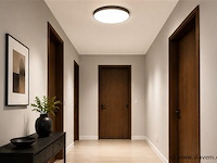 8 x led plafondlamp 32w – 3cct verstelbaar - zwart – ip20 – hazel-32 3cct - afbeelding 3 van  5