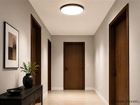 8 x led plafondlamp 32w – 3cct verstelbaar - zwart – ip20 – hazel-32 3cct - afbeelding 3 van  5