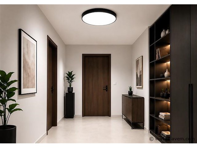 8 x led plafondlamp 40w – 3cct verstelbaar - zwart – ip20 – hazel-40 3cct - afbeelding 1 van  5