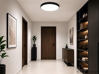 8 x led plafondlamp 40w – 3cct verstelbaar - zwart – ip20 – hazel-40 3cct - afbeelding 1 van  5