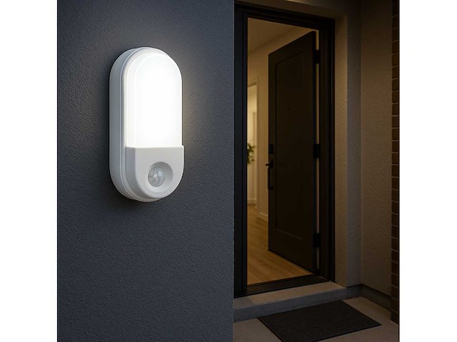 8 x led plafondlamp met sensor – ovaal – 15w – 6500k koud wit - afbeelding 1 van  3