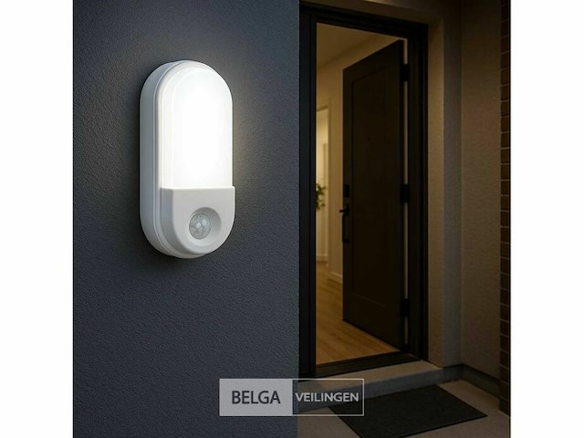 8 x led plafondlamp met sensor – ovaal – 15w – 6500k koud wit - afbeelding 1 van  4