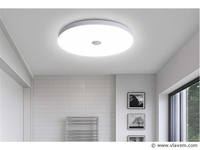 8 x led plafondlamp met sensor – rond – 20w – 6500k koud wit - afbeelding 1 van  4
