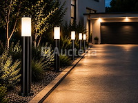 8 x led tuinlamp – e27 – ip44 – zwart – 80cm – buitenverlichting – kavak-5 - afbeelding 3 van  5