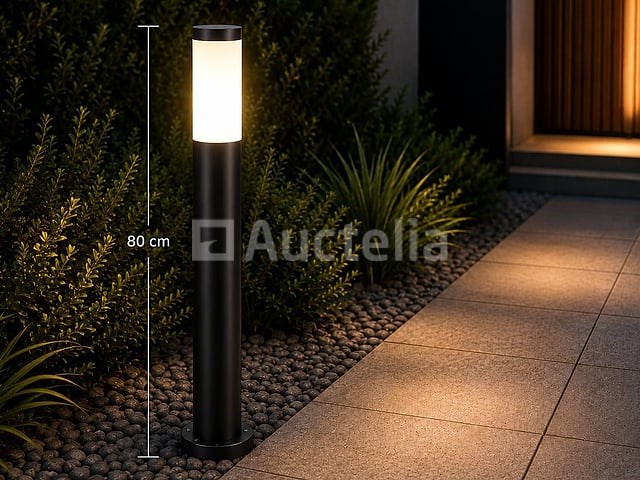 8 x led tuinlamp – e27 – ip44 – zwart – 80cm – buitenverlichting – kavak-5 - afbeelding 5 van  5
