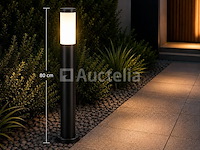 8 x led tuinlamp – e27 – ip44 – zwart – 80cm – buitenverlichting – kavak-5 - afbeelding 5 van  5