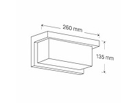 8 x led wandlamp – 12w – 3500k neutraal wit – ip54 – zwart – saw-02 - afbeelding 4 van  12