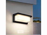 8 x led wandlamp – 12w – 3500k neutraal wit – ip54 – zwart – saw-02 - afbeelding 4 van  5