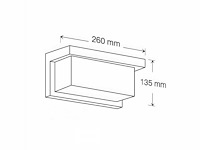8 x led wandlamp – 12w – 3500k neutraal wit – ip54 – zwart – saw-02 - afbeelding 5 van  5