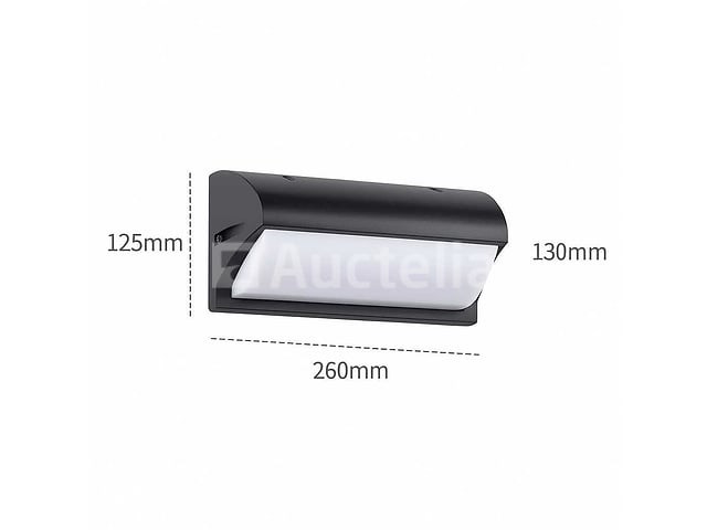 8 x led wandlamp – 12w – 3500k neutraal wit – ip54 – zwart – saw-05 - afbeelding 2 van  4