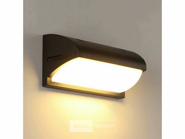 8 x led wandlamp – 12w – 3500k neutraal wit – ip54 – zwart – saw-05 - afbeelding 3 van  5