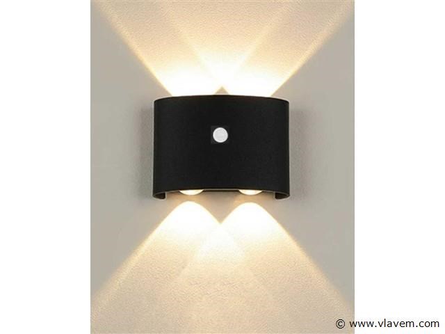 8 x led wandlamp met sensor – 4w – 3500k warm wit – ip54 – sw-2310-2 - afbeelding 3 van  3