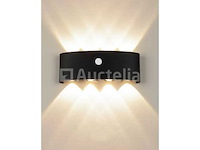 8 x led wandlamp met sensor – 8w – 3500k warm wit – ip54 – sw-2310-4 - afbeelding 2 van  3