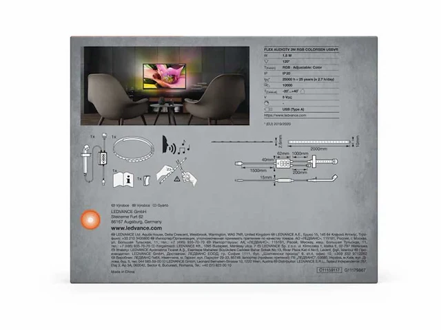 8 x ledvance flex audio usb color sensor ledstrips - afbeelding 2 van  12