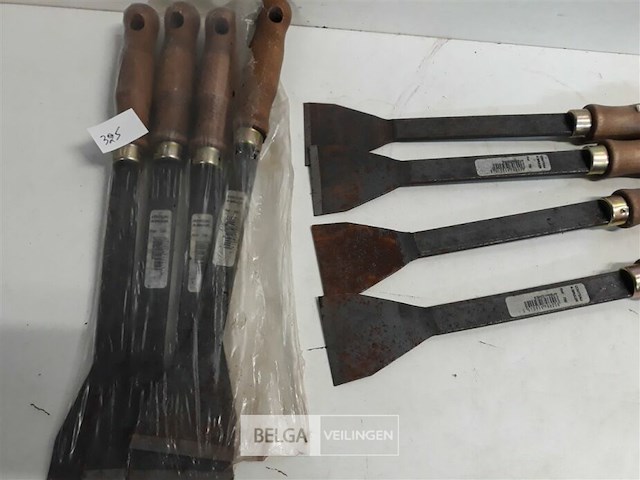 8 x lijmafsteker 6 cm met roestplekken - afbeelding 3 van  3