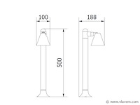 8 x lust 50 buiten lamp antraciet - afbeelding 3 van  9