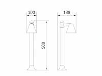 8 x lust 50 buiten lamp gu10 zwart - afbeelding 4 van  8
