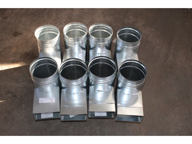 8 x mecano t 90° horizont. 55x110 ø125 - afbeelding 1 van  2